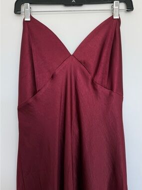 Park & Fifth Burgundy Slip Maxi Dress